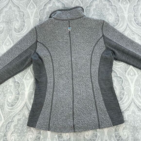 Womens Kuhl Kozet Gray Wool Blend Sherpa Long Sleeve Jacket - Picture 2 of 3